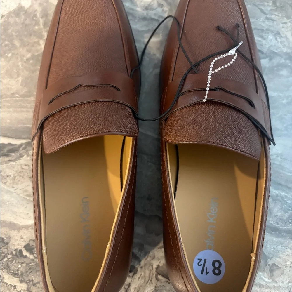Calvin Klein Men's‎ Tan Slip-On Loafers